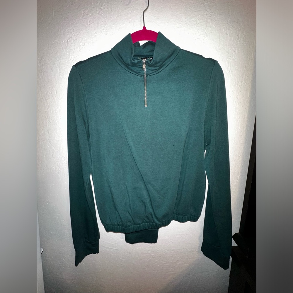 Fashion Nova Dark Green Two-Piece Sweatsuit - Size Small